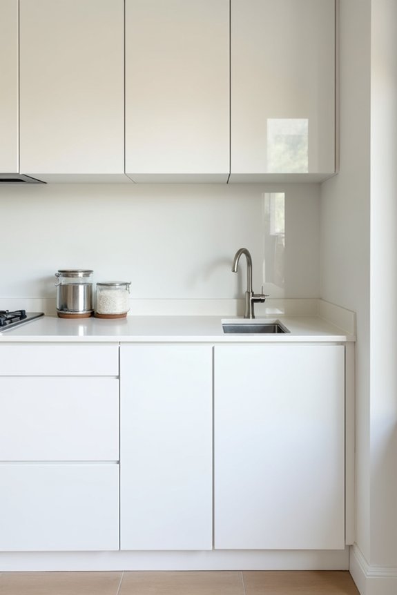 white cabinets create visual calm